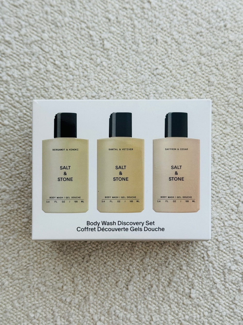 NEW Salt & Stone Mini Body Wash Discovery Gift Set